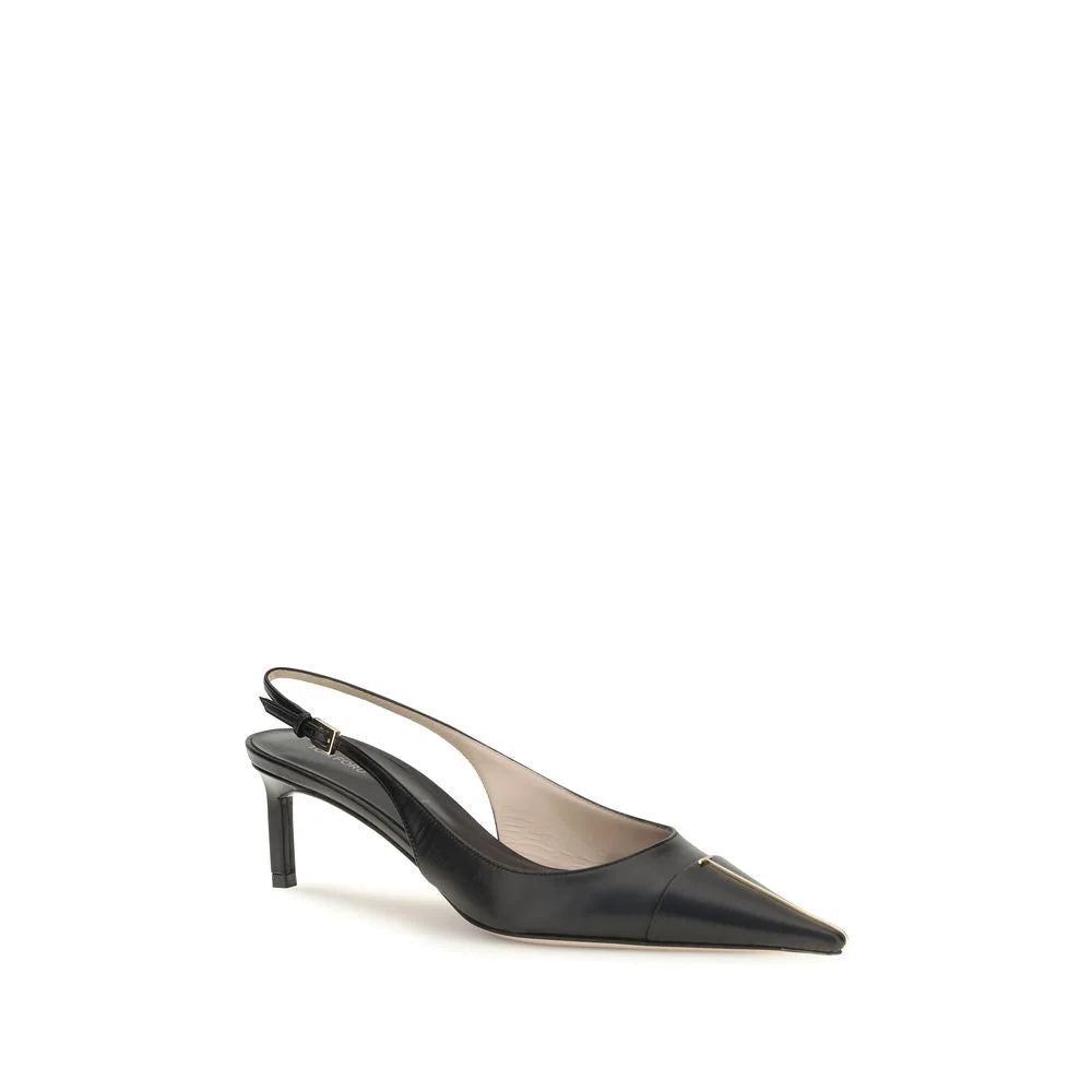 Tom Ford Cierna pumps z telecovej usne Bos Taurus so stredným opätkom - EU38/US8