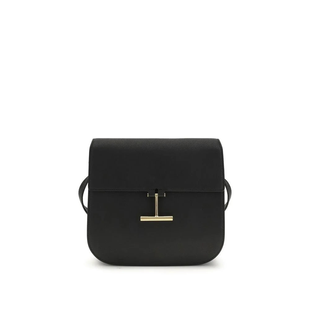 Tom Ford Black Calf Leather Bos Taurus Shoulder Bag
