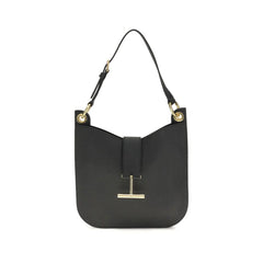 Tom Ford Black Calf Leather Bos Taurus Shoulder Bag