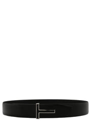 Tom Ford Black Calfskin Regular Belt - 115 cm / 46 Inches