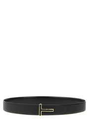 Tom Ford Black Calfskin Regular Belt