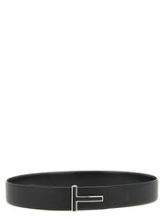 Tom Ford Black Calfskin Regular Belt