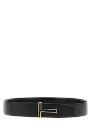 Tom Ford Black Calfskin Regular Belt