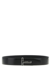 Tom Ford Black Calfskin Regular Belt