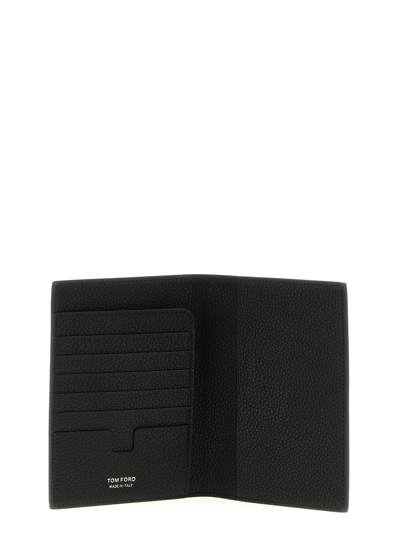 Cartera negra de piel de becerro Tom Ford
