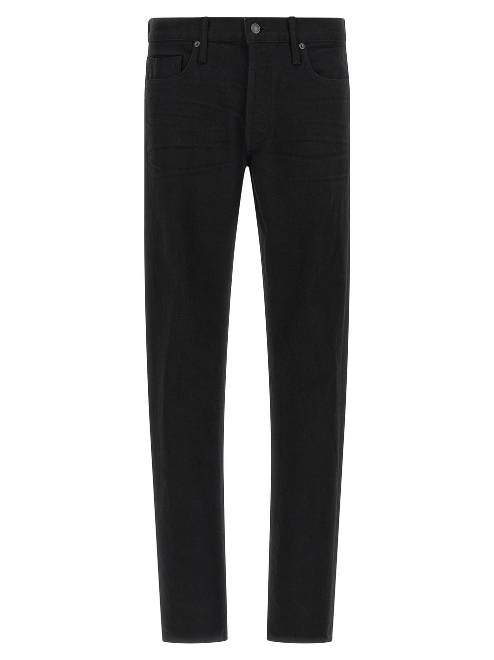 Tom Ford Black Cotton Straight-Leg Jeans