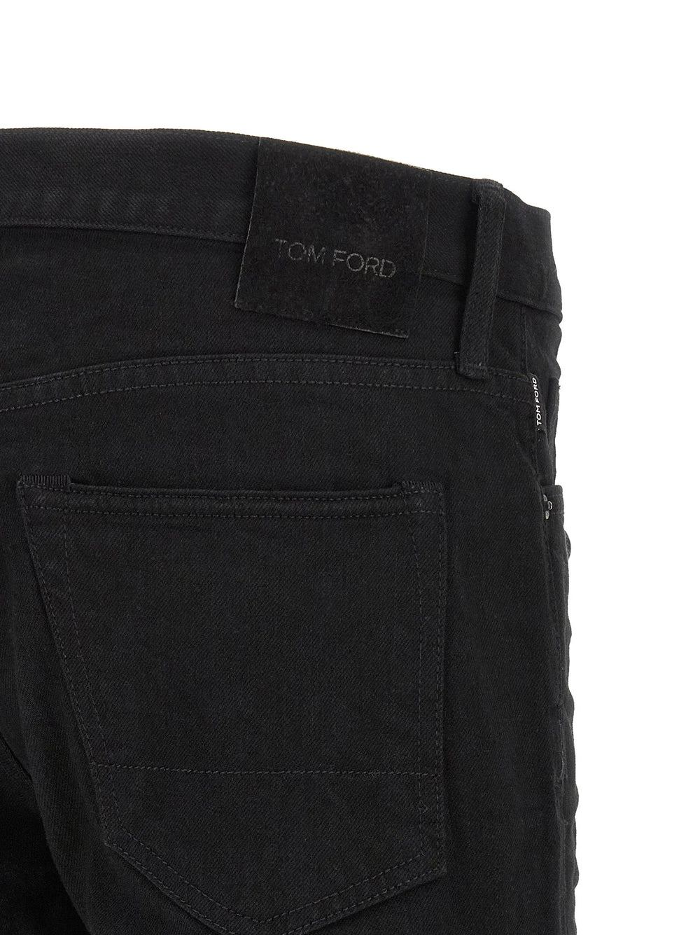 Tom Ford Black Cotton Straight-Leg Jeans