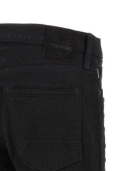 Tom Ford Black Cotton Straight-Leg Jeans