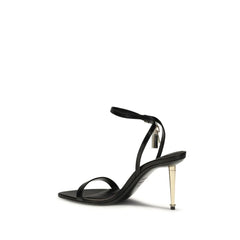 Tom Ford Black Goatskin Stiletto Heel Sandals - EU36/US6