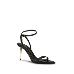 Tom Ford Black Goatskin Stiletto Heel Sandals - EU36/US6