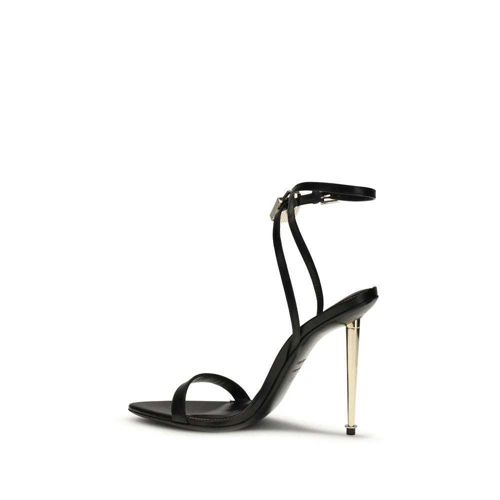 Tom Ford Black Goatskin Stiletto Heel Sandals - EU37/US7