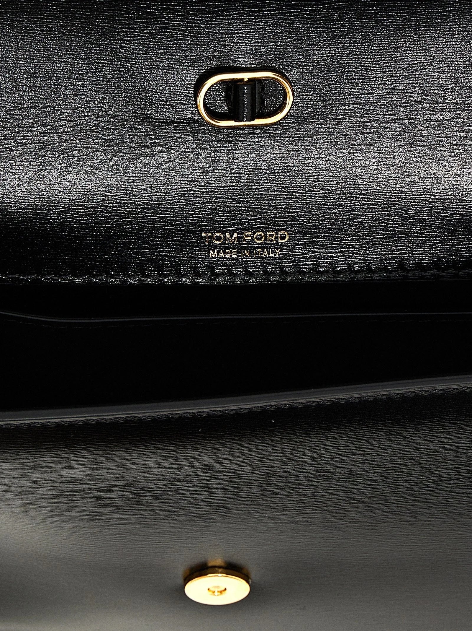 Tom Ford Black Leather Crossbody Bag
