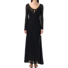 Tom Ford Black Metallic Fibre Casual Dress - S