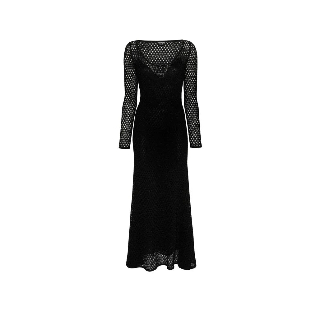 Tom Ford Black Metallic Fibre Casual Dress - S
