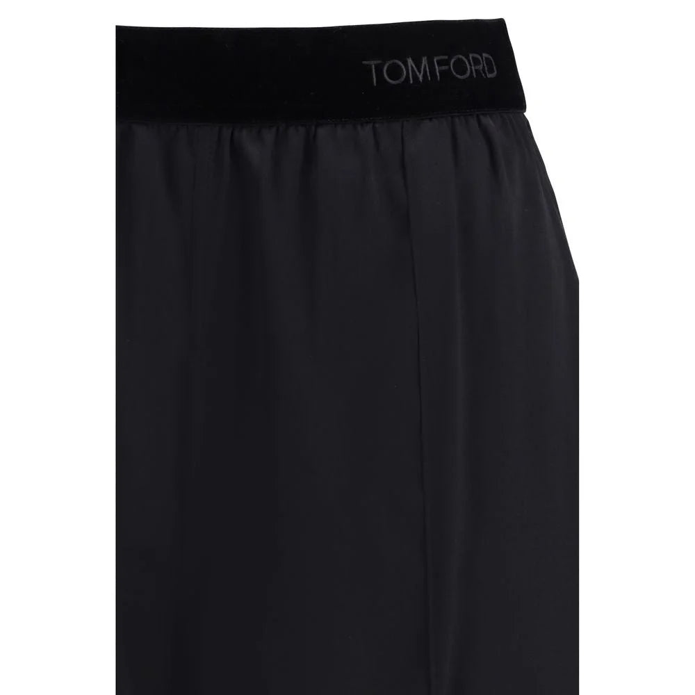 Tom Ford Black Silk Casual Pants - S