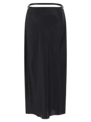 Tom Ford Black Silk Midi Skirt