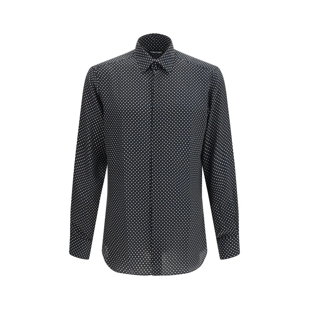 Tom Ford Black Silk Pattern Shirt