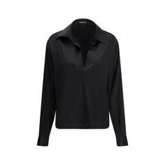 Tom Ford Black Silk Polo Shirt