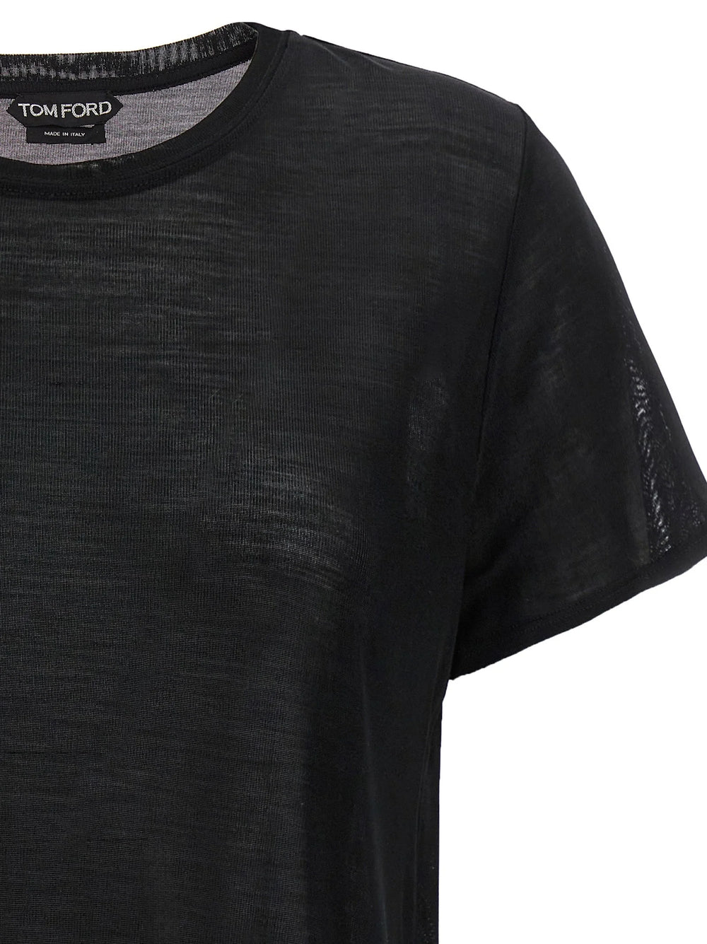 Tom Ford Schwarzes Seiden-T-Shirt - IT46