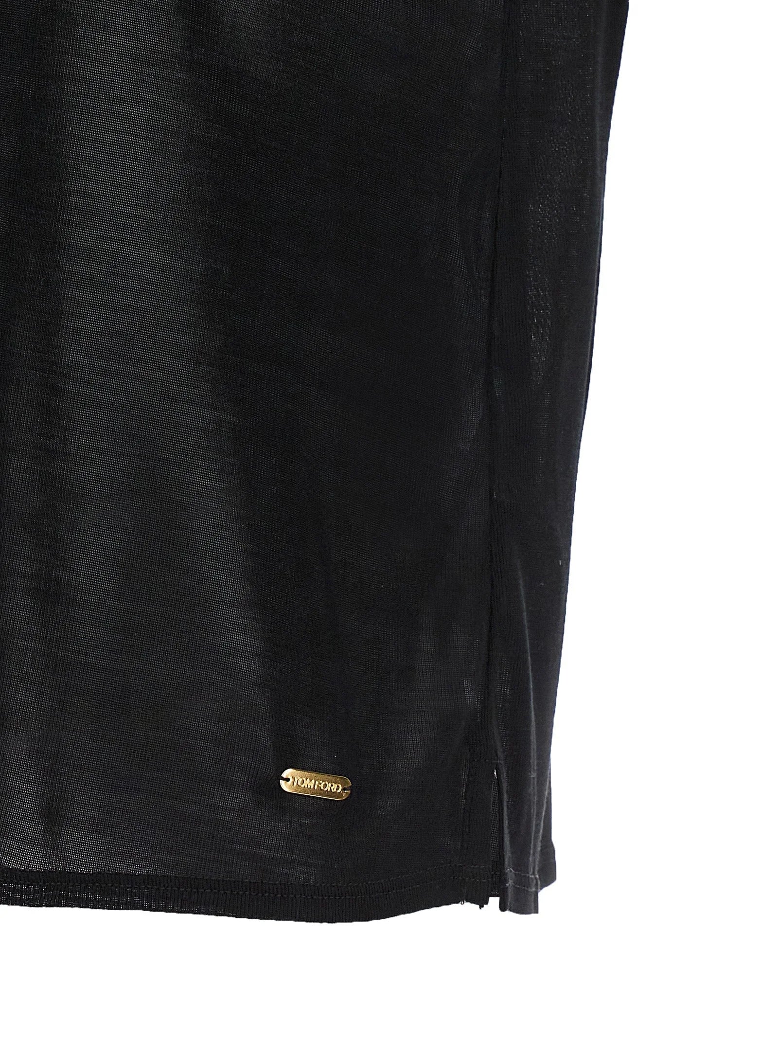 Tom Ford Schwarzes Seiden-T-Shirt - IT46