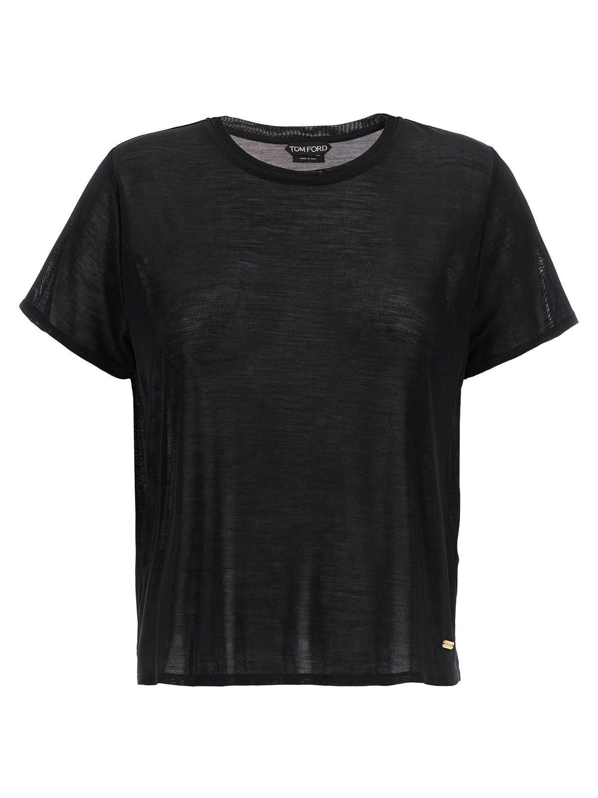 Tom Ford Schwarzes Seiden-T-Shirt - IT46