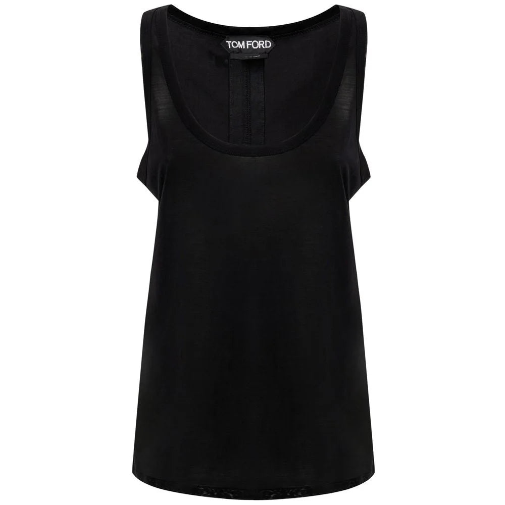 Tom Ford Black Silk Tank Top - 36 - Tank Tops