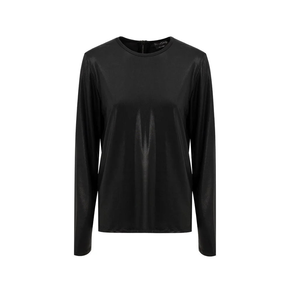 Tom Ford Black Viscose Long Sleeve - Sweaters