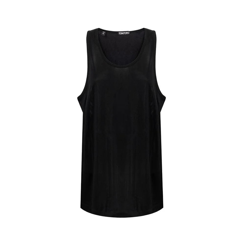 Tom Ford Black Viscose Tank Top - IT52 | XXL - Tank Tops