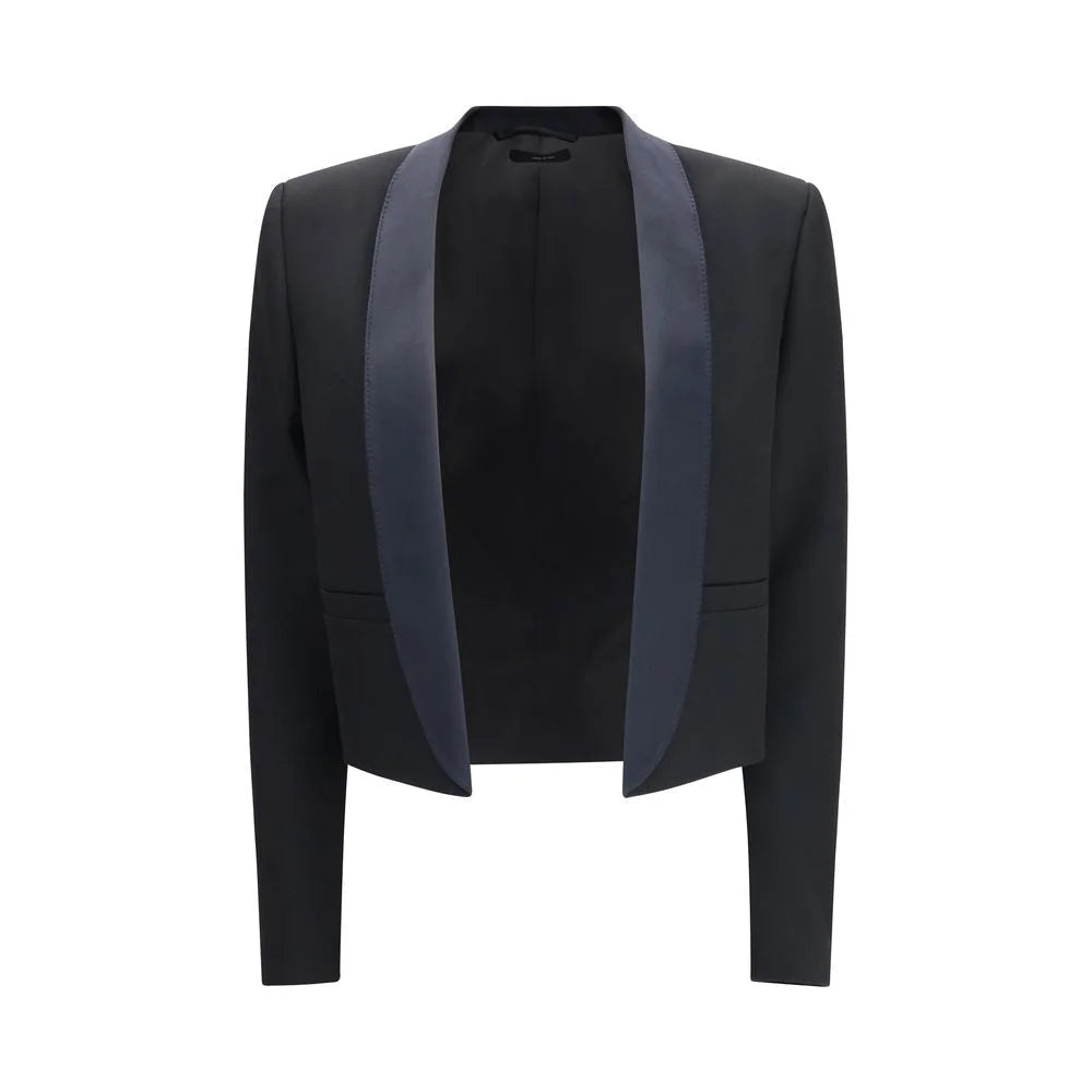 Tom Ford Černý vlněný kabát po kolena - IT38 | S