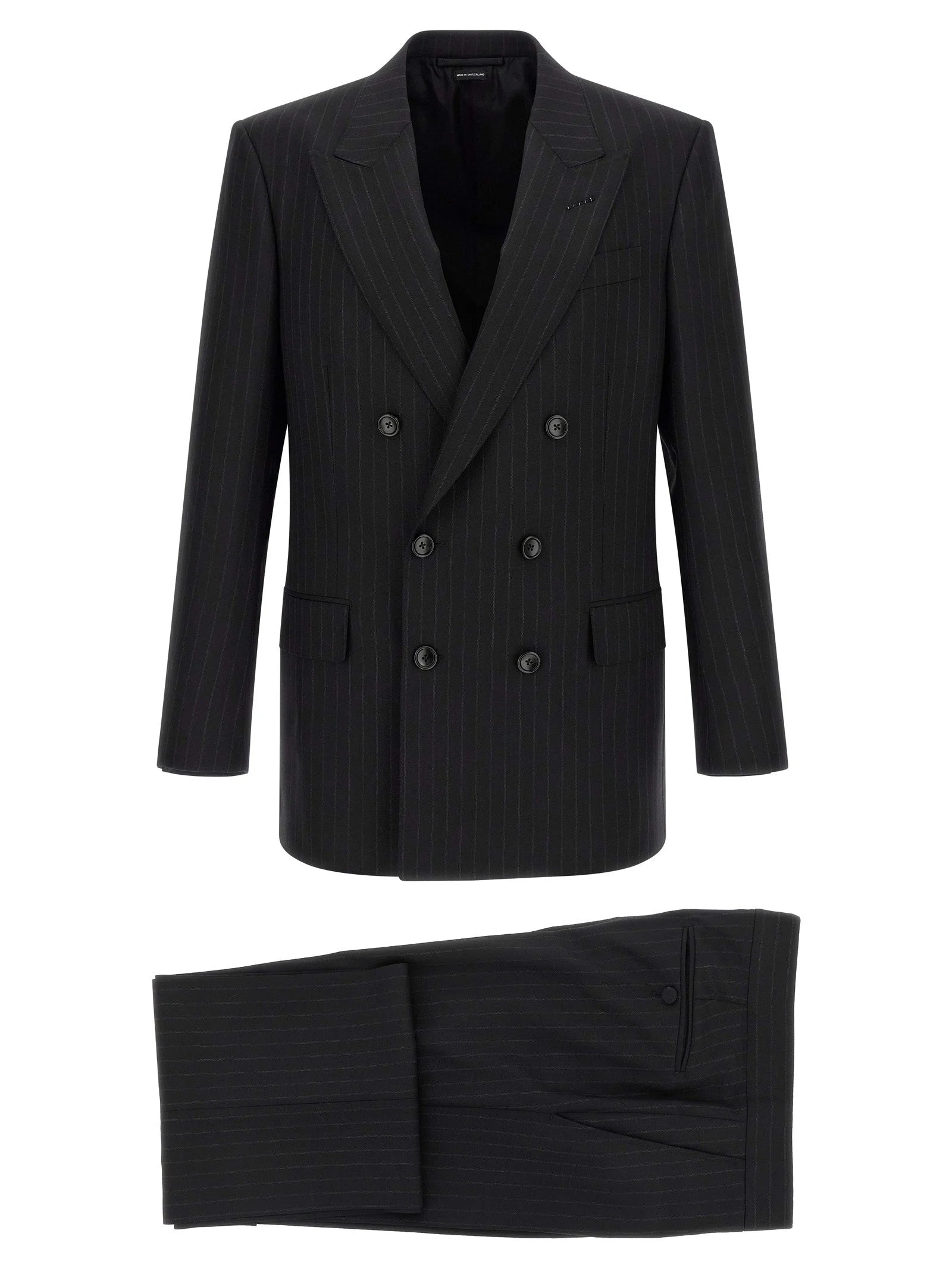 Tom Ford Black Wool Two-Piece Suit