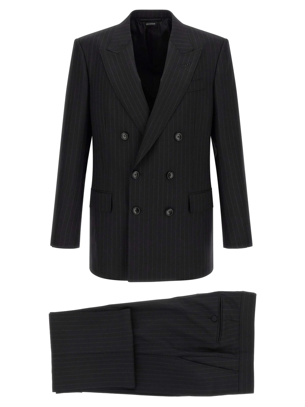 Tom Ford Black Wool Two-Piece Suit
