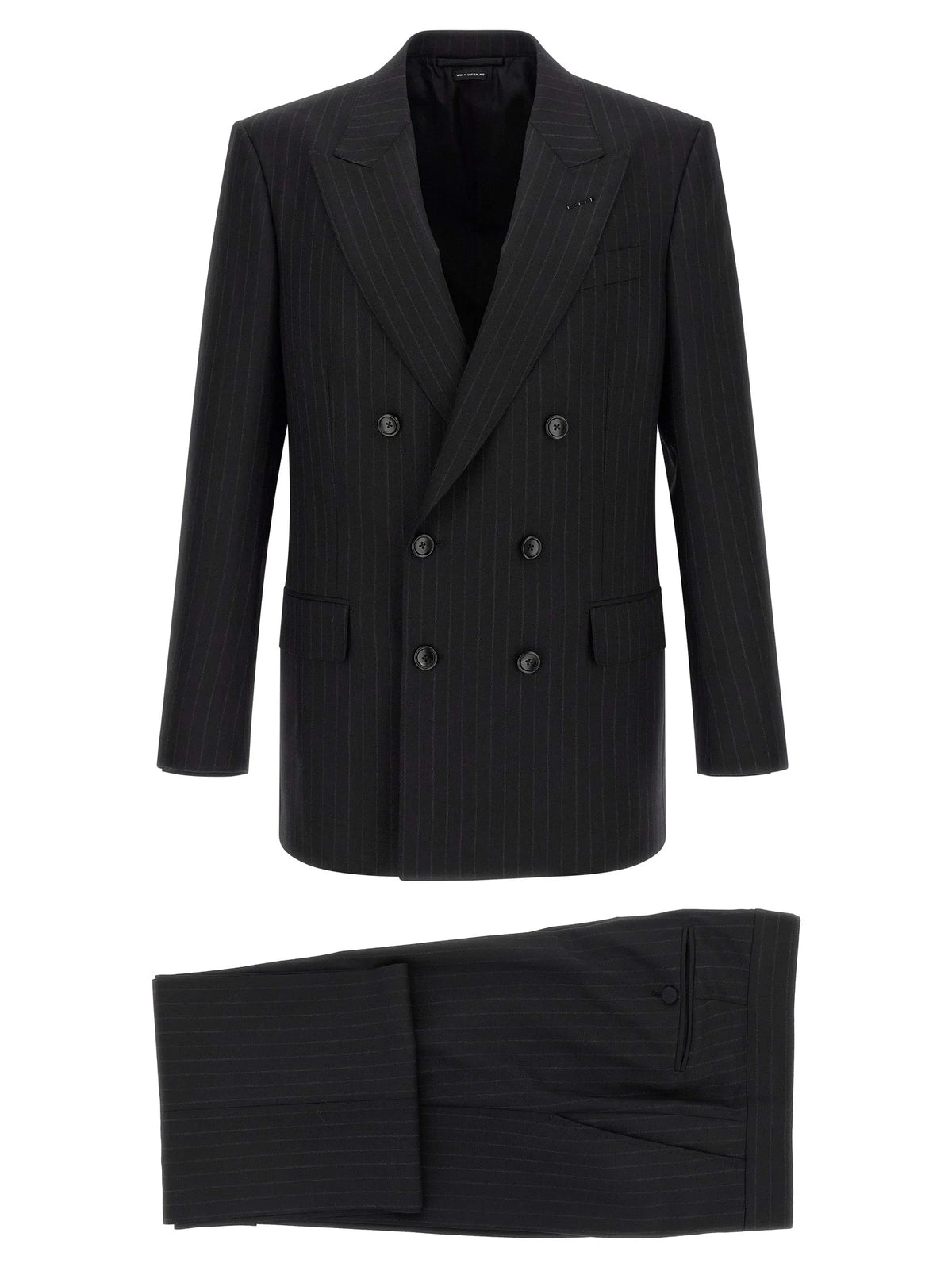 Tom Ford Black Wool Two-Piece Suit