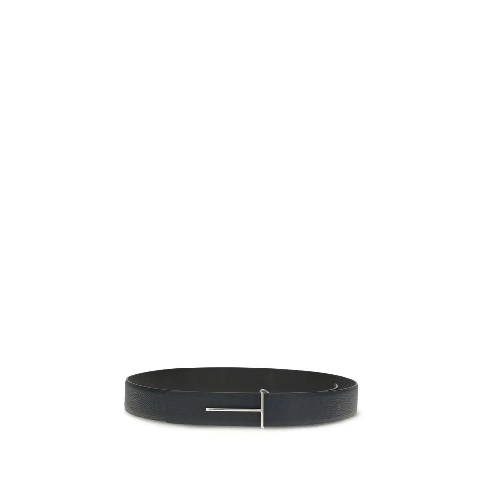 Tom Ford Blue Calf Leather Bos Taurus Regular Belt - 105 cm / 42 Inches