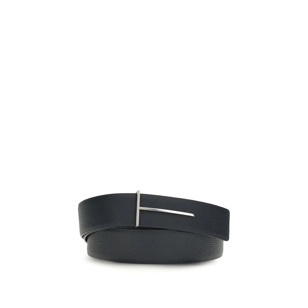 Tom Ford Blue Calf Leather Bos Taurus Regular Belt - 105 cm / 42 Inches
