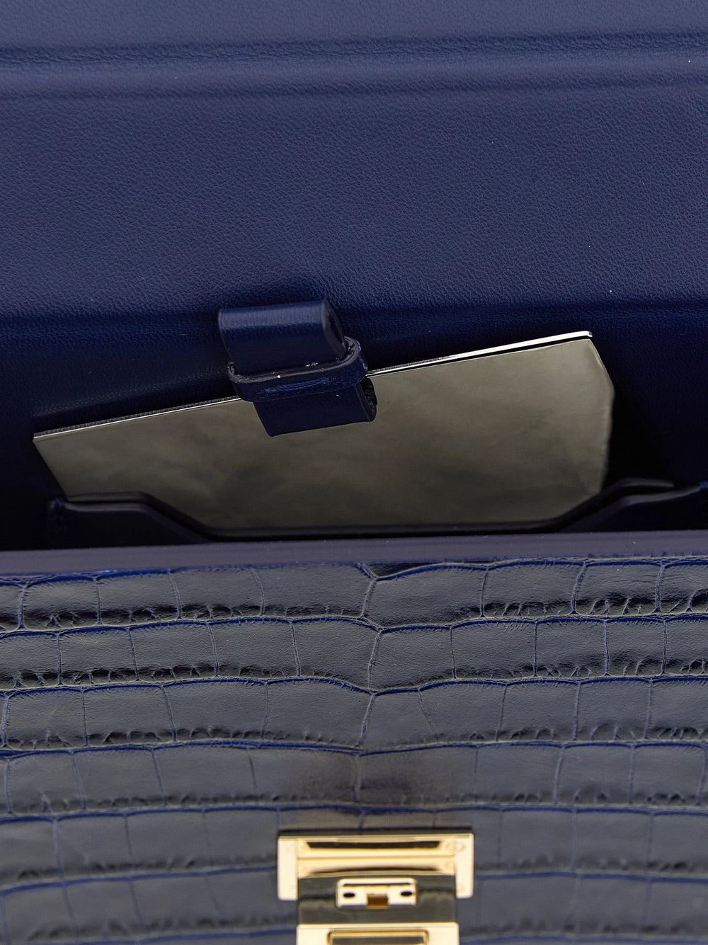 Tom Ford Blue Calfskin Clutch Bag