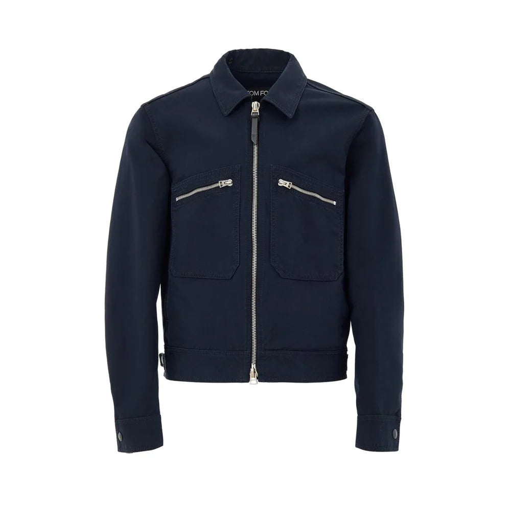 Tom Ford Blue Cotton Shell Jacket - IT50 | L