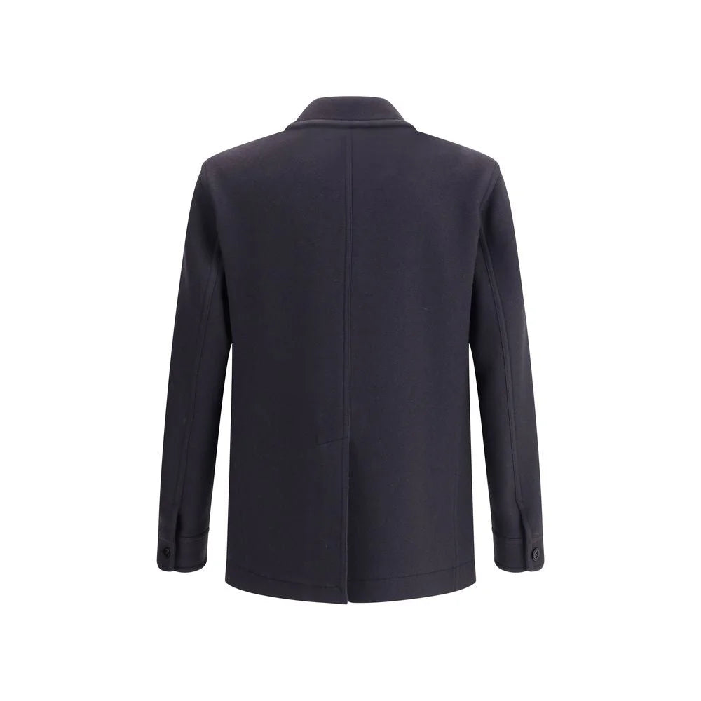 Tom Ford Blue Fleece Wool Coat - IT52 | XL