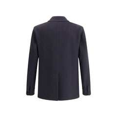 Tom Ford Blue Fleece Wool Coat - IT52 | XL