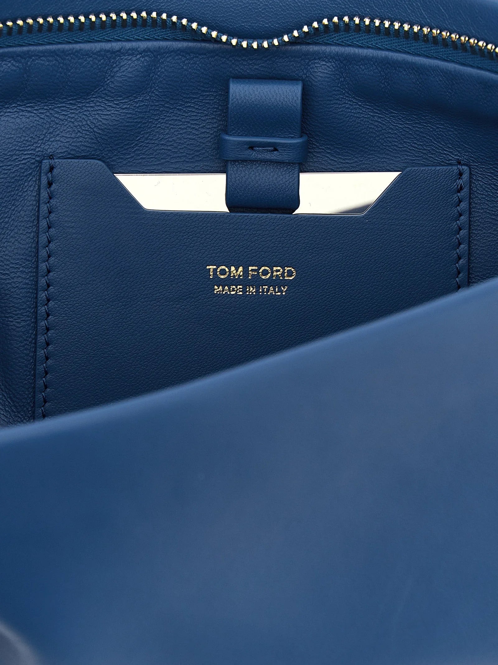 Tom Ford Blue Lambskin Clutch Bag