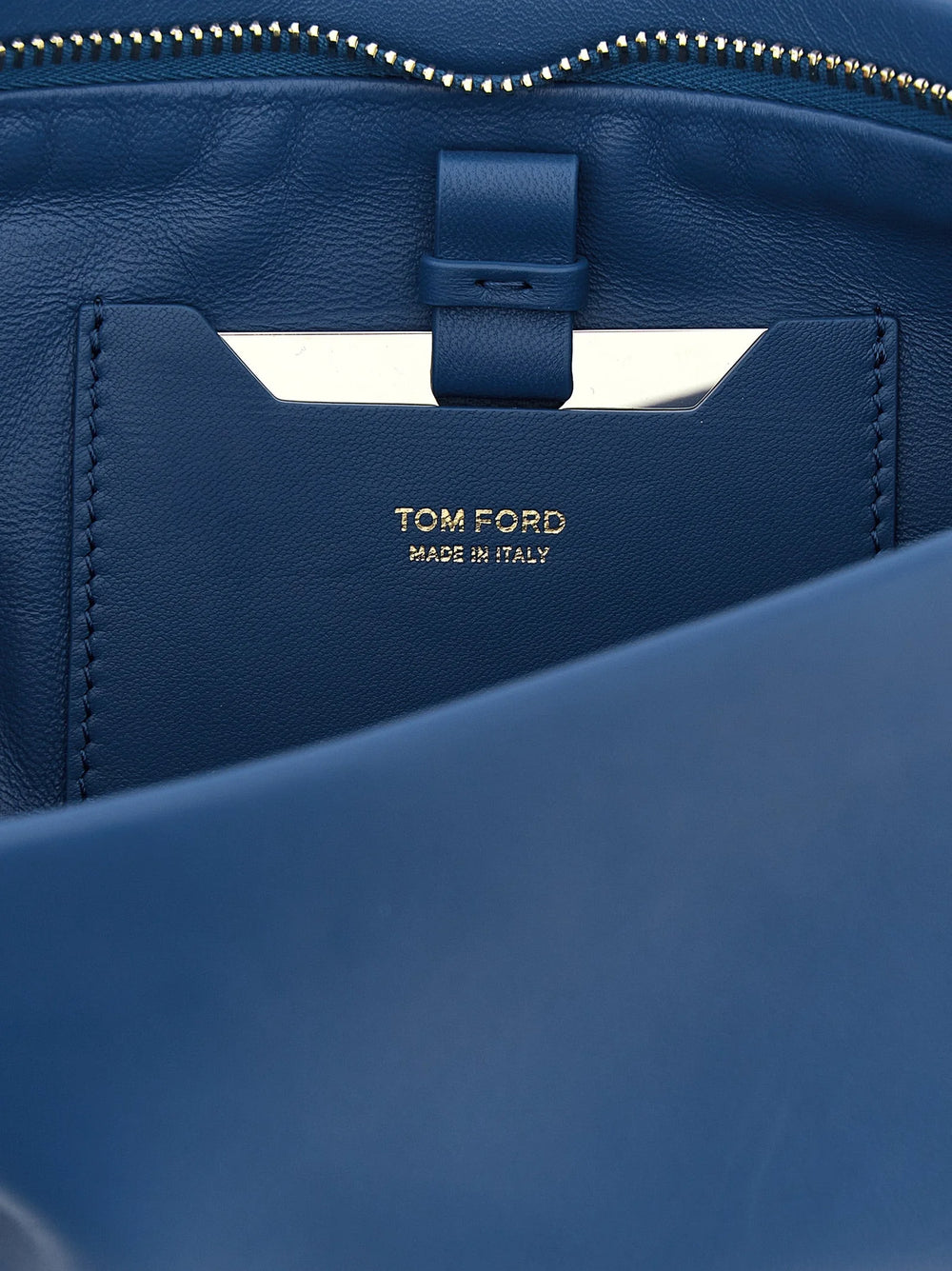 Tom Ford Blue Lambskin Clutch Bag