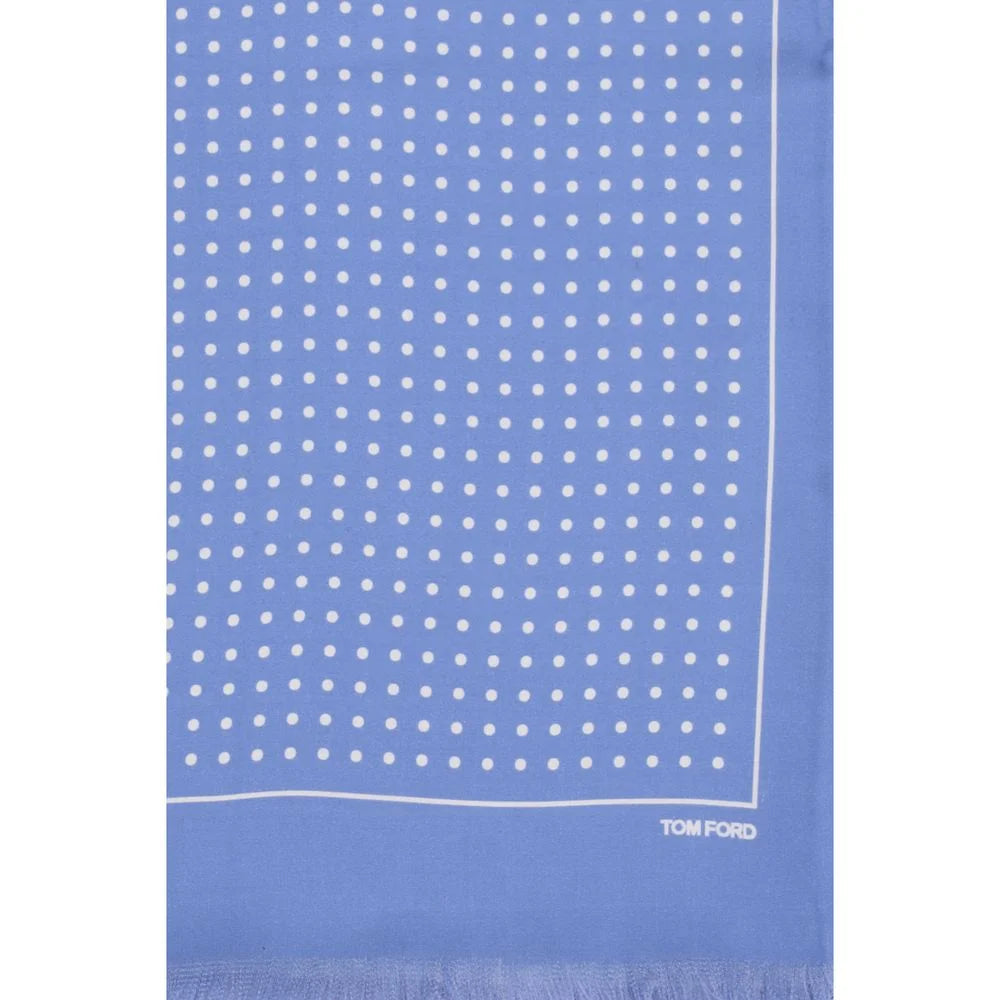 Tom Ford Blue Silk Scarf