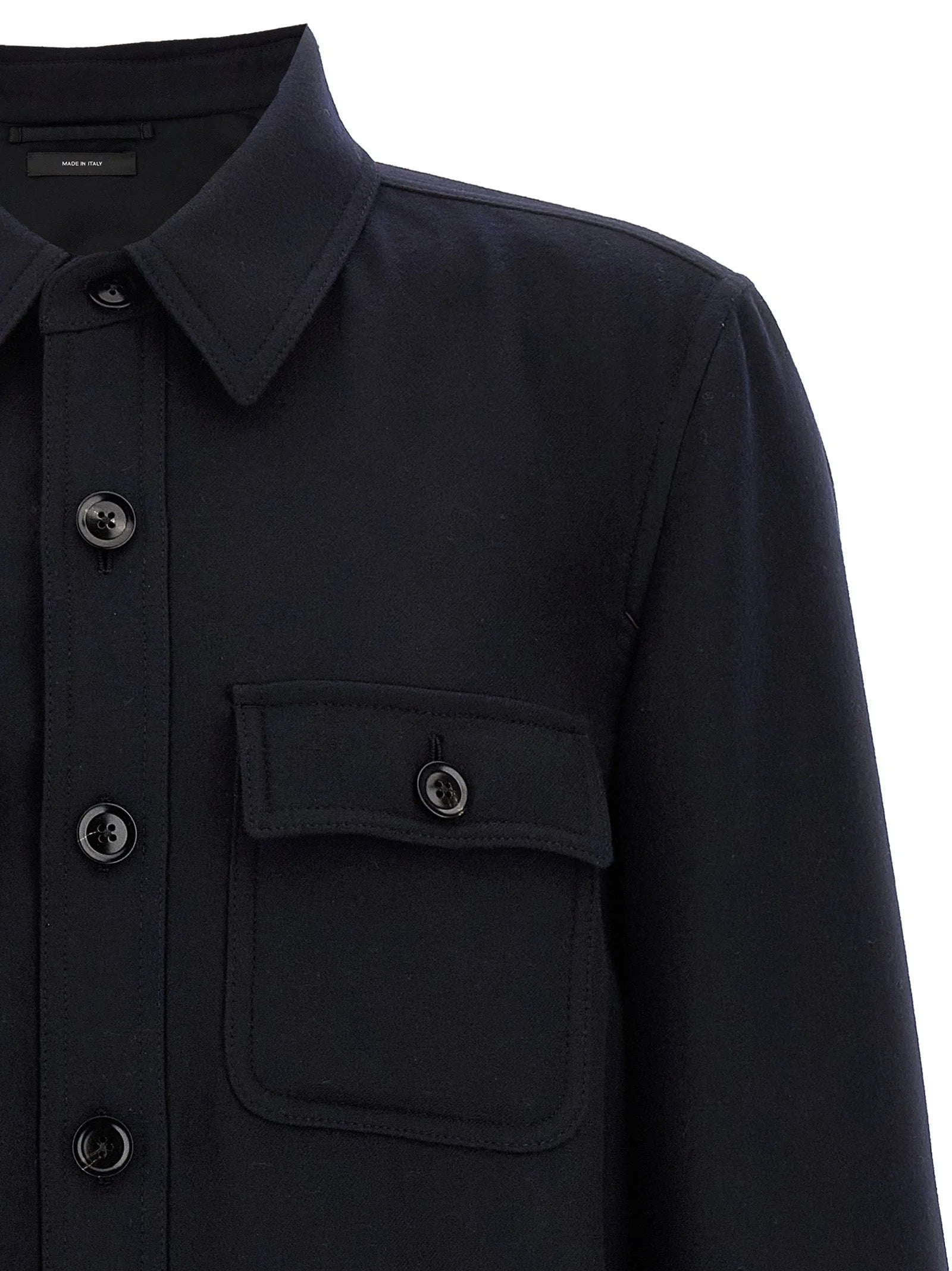 Tom Ford Blue Wool Blouse