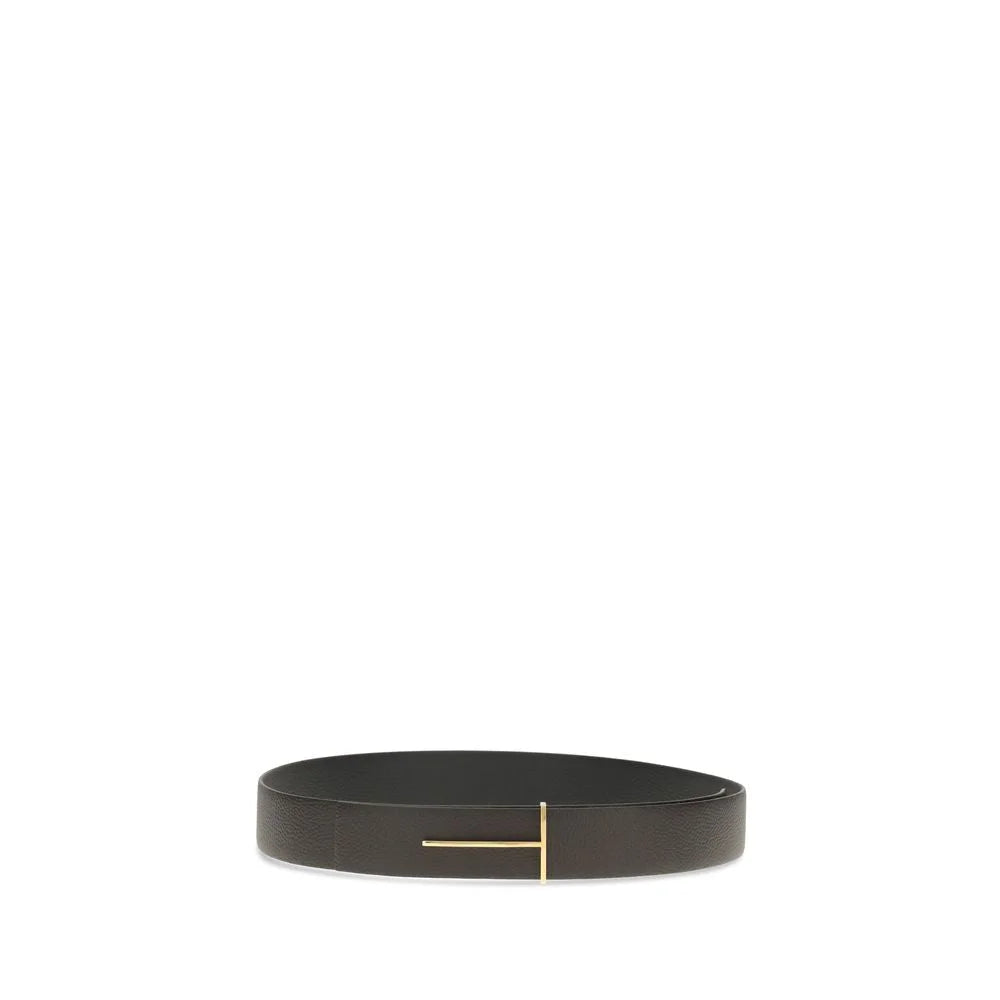 Tom Ford Brown Calf Leather Bos Taurus Regular Belt - 105 cm / 42 Inches
