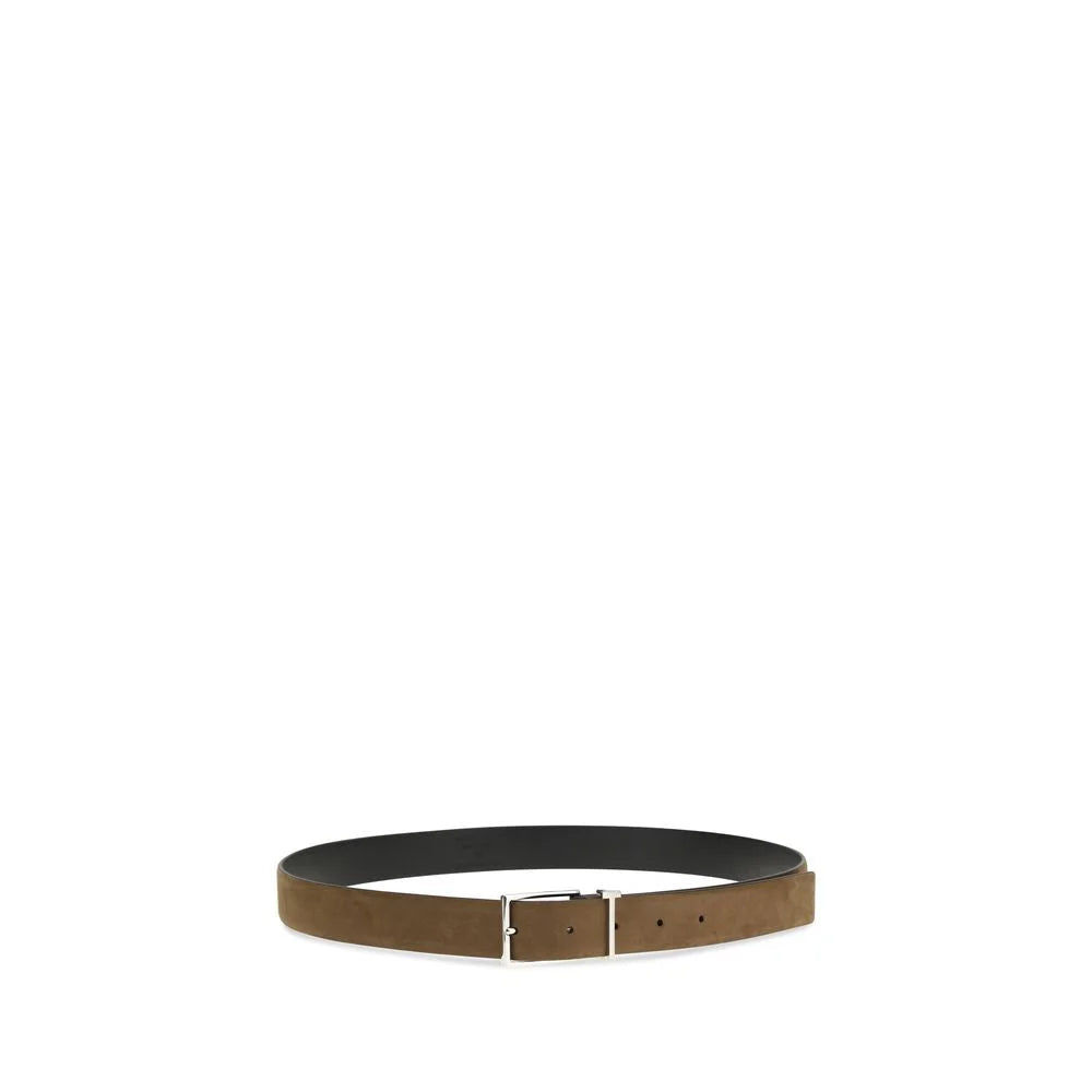 Tom Ford Brown Calf Leather Bos Taurus Regular Belt - 85 cm / 34 Inches