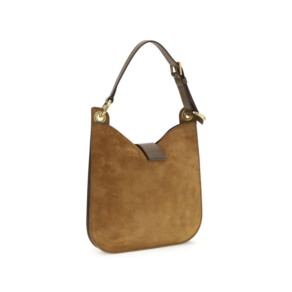 Tom Ford Brown Calf Leather Bos Taurus Shoulder Bag