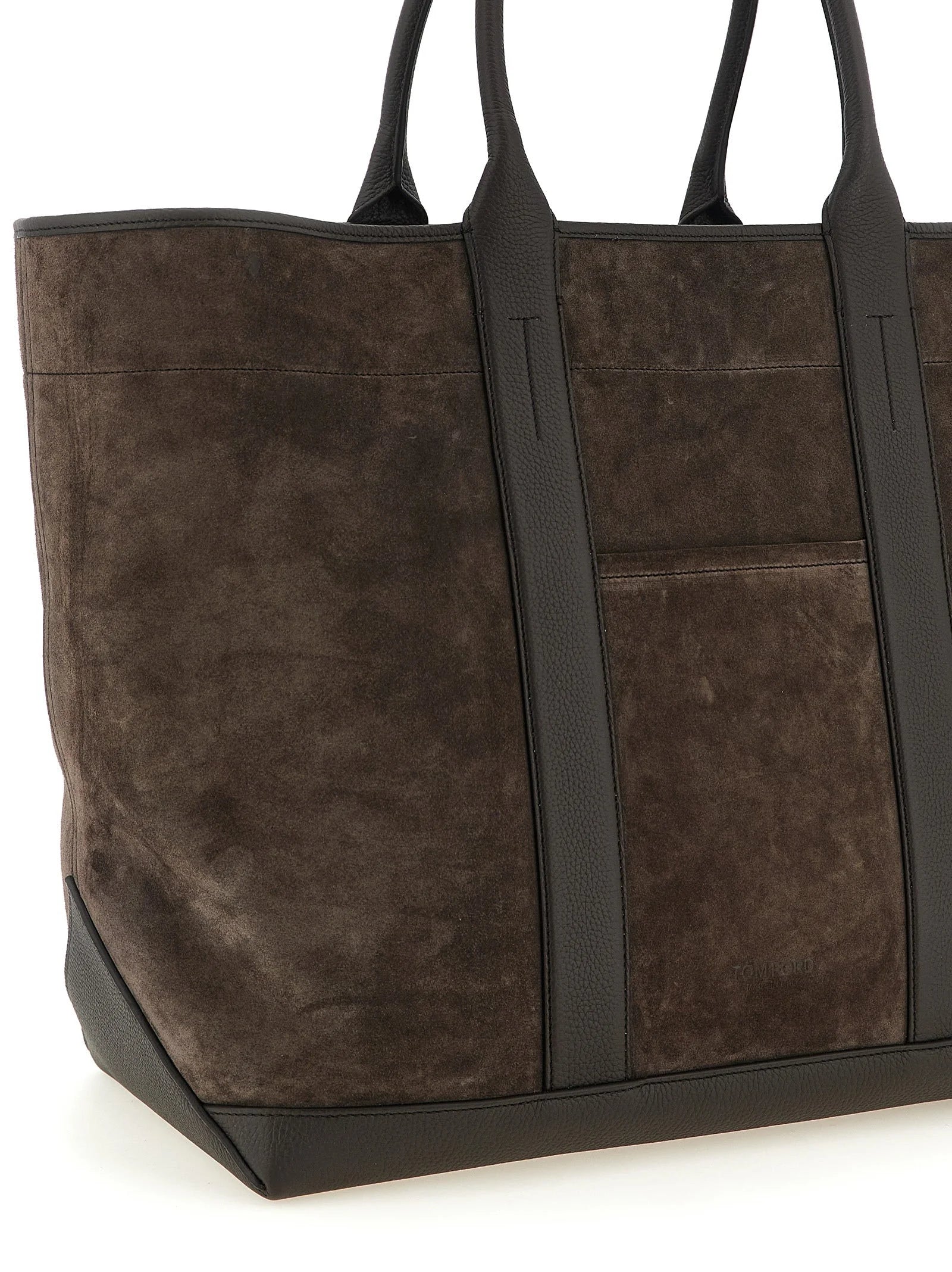 Tom Ford Brown Calfskin Tote Bag