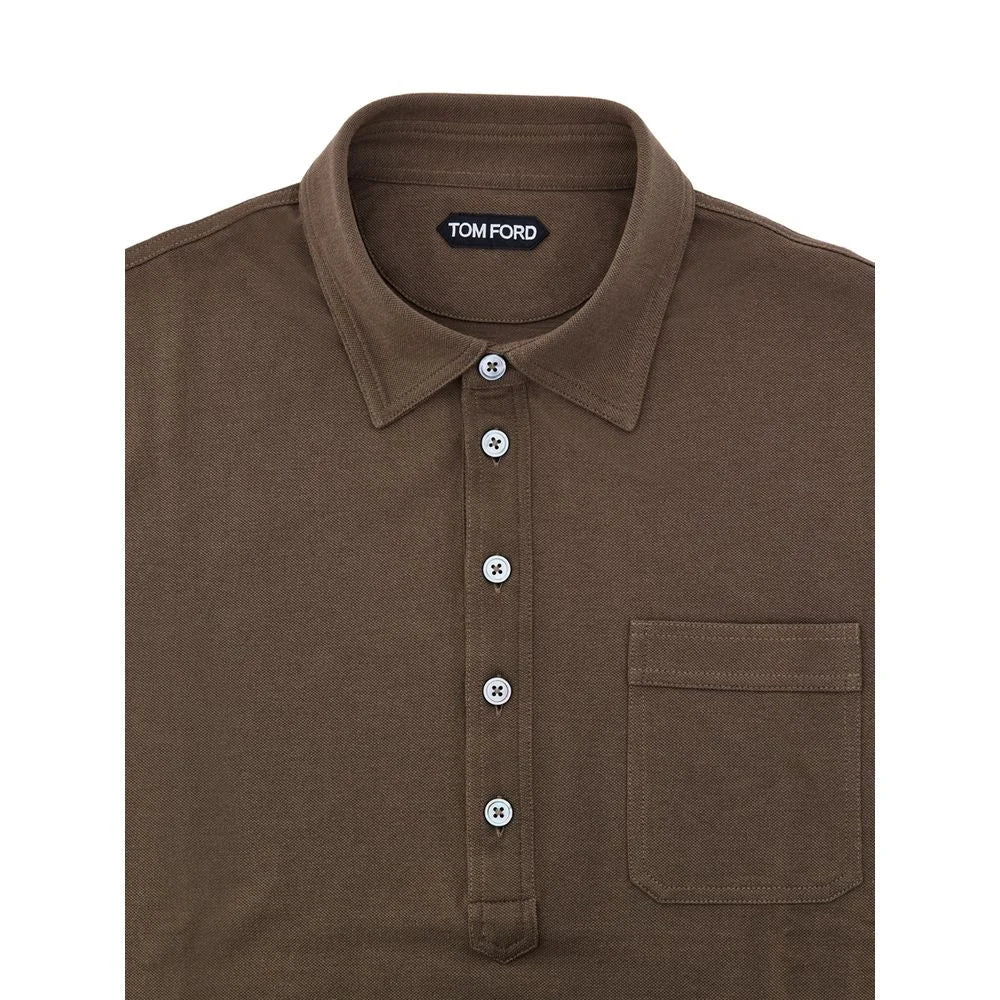 Tom Ford Brown Cotton Polo Shirt - IT48 | M