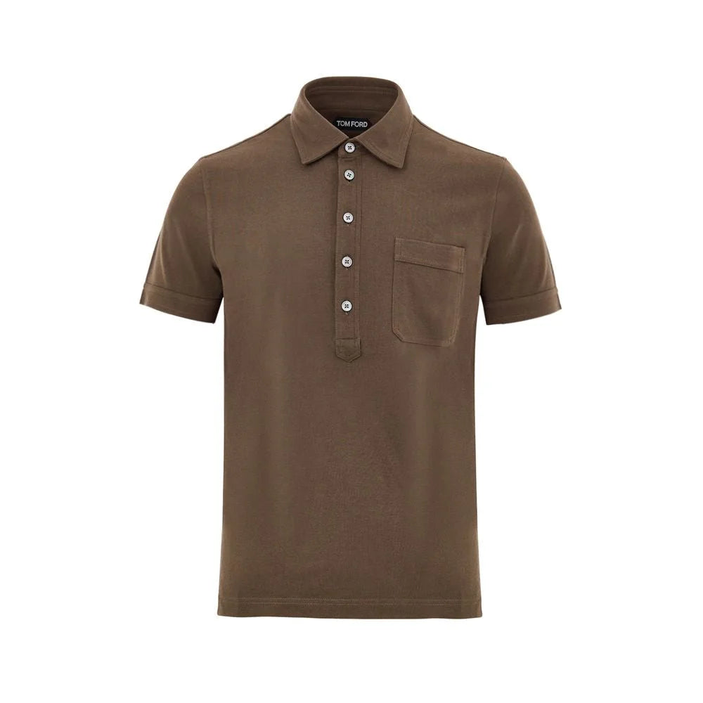 Tom Ford Brown Cotton Polo Shirt - IT48 | M