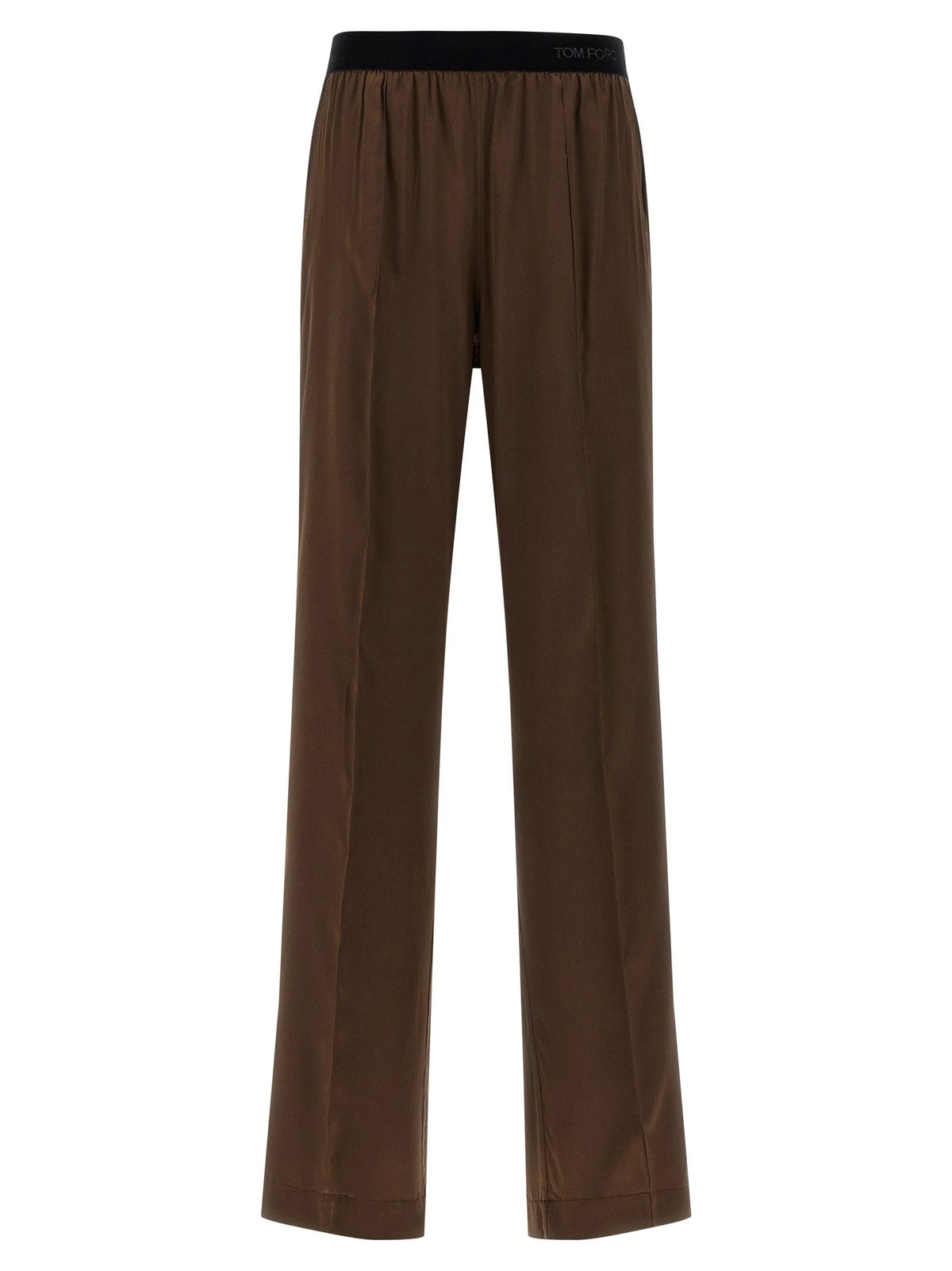 Tom Ford Brown Silk Casual Pants