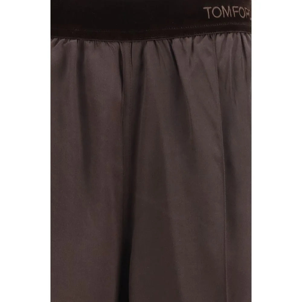 Tom Ford Brown Silk Casual Pants
